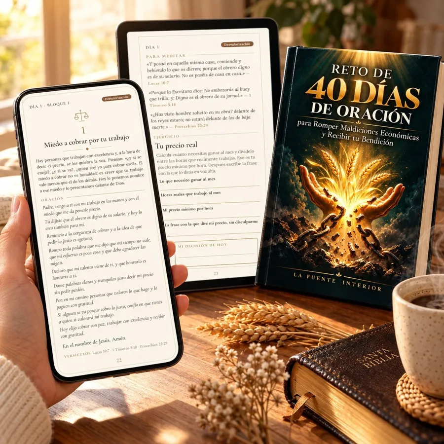 El libro abierto en un celular y una tablet